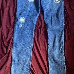 Billionaire Boys Club Blue Denim with Black and white Patches